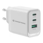 CARICATORE USB PD GaN a 3P da 55 W CONCEPTRONIC ALTHEA21W65 USB-C x 2, USB-A x 1, QC 3.0, PPS, PD 3.0