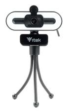 ITEK Webcam con Microfono W401L - Full HD- 30FPS- Luce LED 3 mode- USB- treppiede