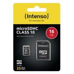 SDHC INTENSO MICRO 16GB (2 IN 1)  CL10