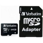 VERBATIM 44084 MICROSDHC CLASS10 64GB+ADAPTO
