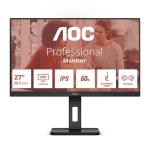 MONITOR AOC LCD IPS 27" WIDE FRAMELESS 4K U27E3UF 4ms MM UHD 1000:1 BLACK 2xHDMI DP Vesa Fino:30/11