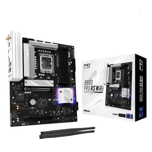 MB Asrock 1851 Intel B860 PRO RS WIFI- 4*DDR5 4*SATA3- 3*M.2- HDMI- DP- WiFi 6E + BT- ATX