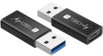 Adattatore Convertitore USB 3.2 USB A Maschio a USB-C&trade; Femmina Nero