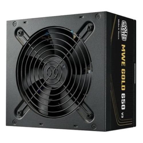 ALIMENTATORE ATX 650W CoolerMaster MWE GOLD V3 MPE-6502-ACAAG-3BEU PFC-ATTIVO 80+ 240Vac NON MODULARE Fan120mm 140x150x86mm