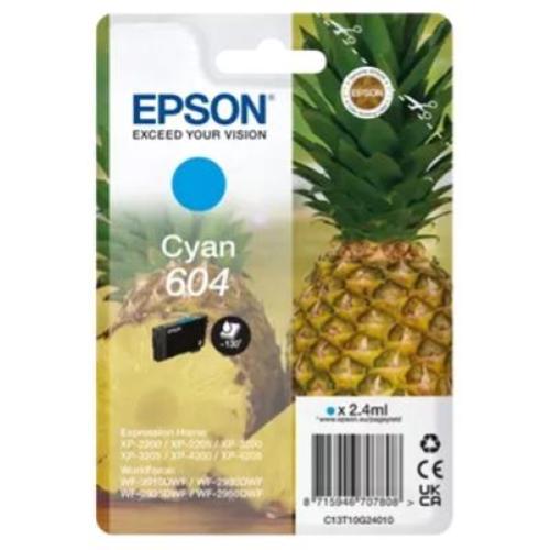 CARTUCCIA EPSON 604 "Ananas" C13T10G24010 CIANO 2,4ML x XP-2200/XP-3200/XP-4200 - WF-2910dwf/WF-2930dwf/WF-2950dwf