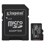 MICRO SECURE DIGITAL 256GB SDCS3/256GB Class10 UHS-I, U1, V10, A1 150MB/s + adattatore Canvas Select Plus Gen3 KINGSTON