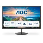 MONITOR AOC LCD IPS LED 32" WIDE Q32V4 4ms MM QHD 1200:1 BLACK VGA HDMI DP Vesa Fino:31/10