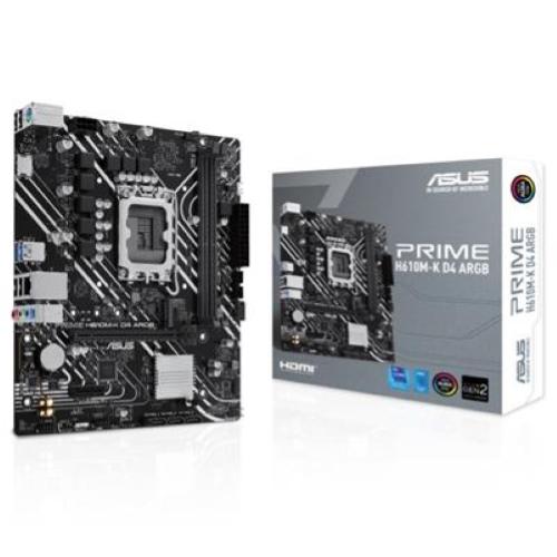 MB ASUS PRIME H610M-K D4 ARGB H610 LGA1700 2xDDR4DC-3200 HDMI 1xPCIe4.0x16 4xSATA3 M2 GBLAN USB3.2 AURA mATX 90MB1HN0-M0EAY0