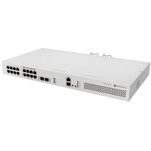 SWITCH MIKROTIK CRS418-8P-8G-2S+RM 16P Gigabit Ethernet(di cui 8P PoE-out) 2P SFP+ 10G E- ROUTEROS/SWITCHOS