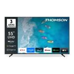 TV THOMSON 55" FRAME LESS 55UG4S15 GOOGLE TV 4K DVB-T2/S2 Hotel Mode UHD 3840x2160 BLACK CI+ SLOT 3xHDMI 3xUSB Vesa Fino:31/12