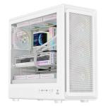 ITEK Case MESHCORE 36W - Gaming Tower- ATX- 4x12cm ARGB fan- 2xUSB3- Type-C- Temp Glass Side Panel- White Ed.