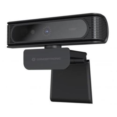 WEBCAM CONCEPTRONIC AMDIS09B con riconoscimento facciale Windows Hello 1080P - ob.grandangolare 80 gradi- micr.integr.