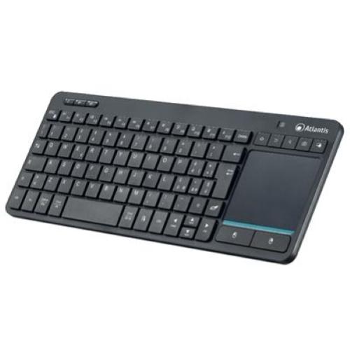 TASTIERA Mini con Touch PAD CORDLESS P013-KD3616A3 DUAL Mode NERA