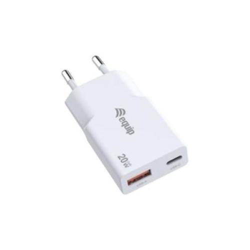 CARICABATTERIE USB PD GaN EQUIP 245522 a 2 Porte 20W - sottile - 1x USB-C - EAN: 4015867242179