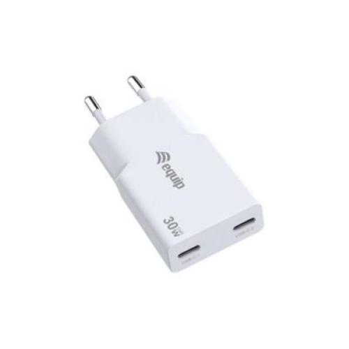CARICABATTERIE USB-C PD GaN EQUIP 245524 a 2 Porte 30W - sottile - 1x USB-C - EAN: 4015867242193