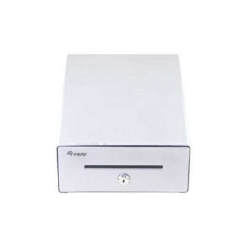 CASSETTO REGISTRATORE DI CASSA EQUIP 351012 x sistema POS, 4 scomp.x banconote/4 x monete, slot per monete rimov.-Alluminio