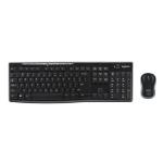 TASTIERA+MOUSE WIRELESS US LOGITECH Retail MK270 OTTICO NERO USB P/N 920-004509