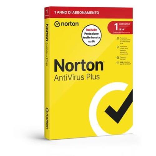 NORTON BOX ANTIVIRUS PLUS 2026 --1 Dispositivo (21483645) - 2GB Backup Fino:30/01