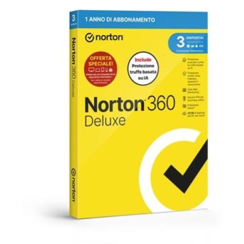 NORTON BOX 360 DELUXE Attach 2026 -- 3 Dispositivi (21483646) - 25GBackup Fino:30/01