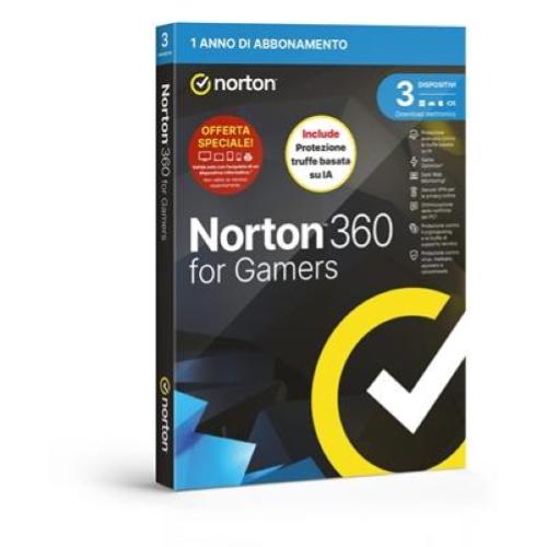 NORTON BOX 360 FOR GAMERS Attach 2026 -- 3 Dispositivi (21483648) Fino:30/01