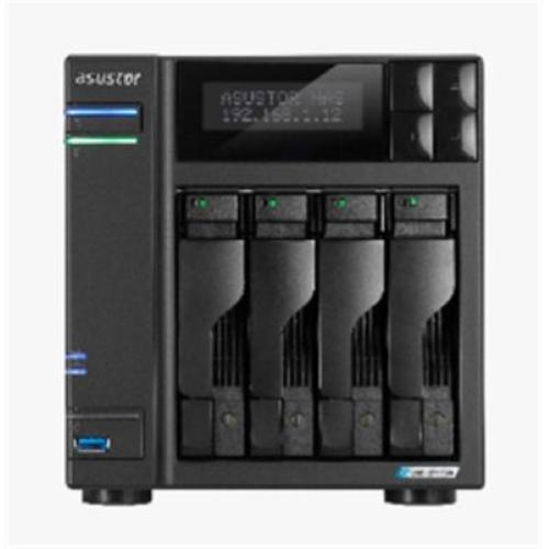NAS ASUSTOR AS6704T v2 X 4HDD/SSD 3.5"/2.5"SATA3 6GB/S -NO HD- QC 2.0GHZ-4GB DDR4-2P 5G-4XM.2 NVME 1P PCIE GEN3-GAR.3 ANNI