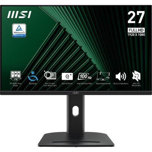 MONITOR MSI PRO MP275PG 27" IPS AG FHD 16:9 MM 1300:1 1ms 100Hz VGA HDMI DP VESA REG.ALT. PIVOT Black Fino:31/01