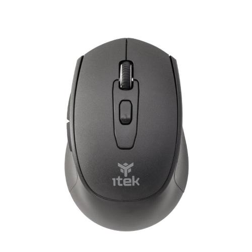 Mouse iTek CLK W24B - Wireless 2.4G & Bluetooth- Ottico- 1600 DPI- 6 Tasti Silent Switch- Ergonomico