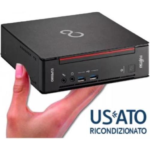 Mini Pc Usato Ricondizionato Fujitsu Esprimo Q558 Tiny cpu Intel i3-9100T ram 8GB ssd 256GB Windows 11 Professional