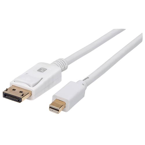CAVO MINI DISPLAYPORT MASCHIO A DISPLAYPORT MASCHIO 4K 60HZ 2M BIANCO