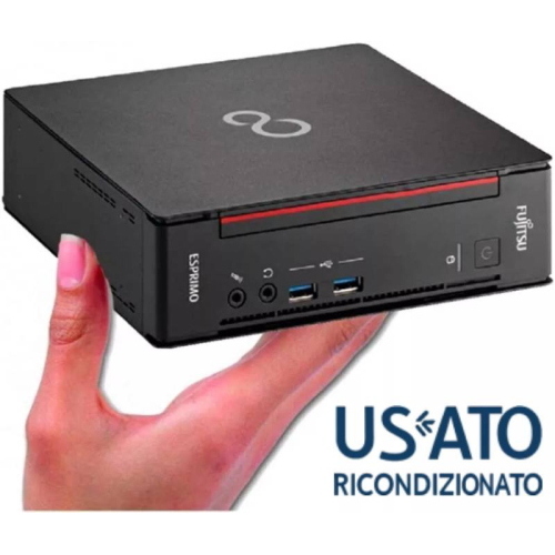 Mini Pc Fujitsu Esprimo Q558 Tiny Ricondizionato cpu Intel i5-8500T ram 8GB ssd nvme 256GB Windows 11 Professional