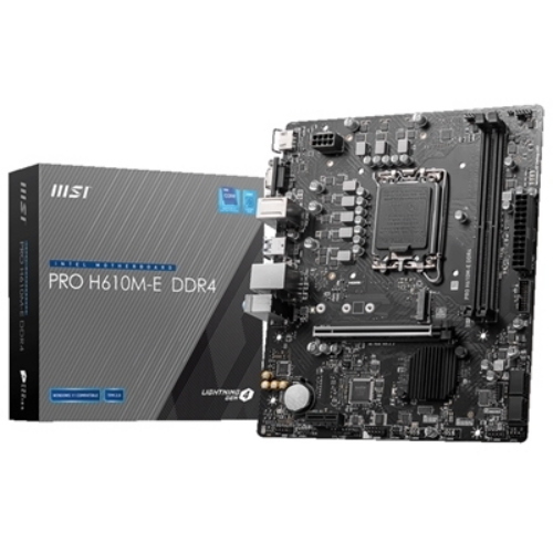 MB MSI PRO H610M-E DDR4 LGA1700 2xDDR4DC-3200 1xHDMI 1xPCIe4.0x16 1xM.2 4xSata3 GBLAN USB3.2 mATX