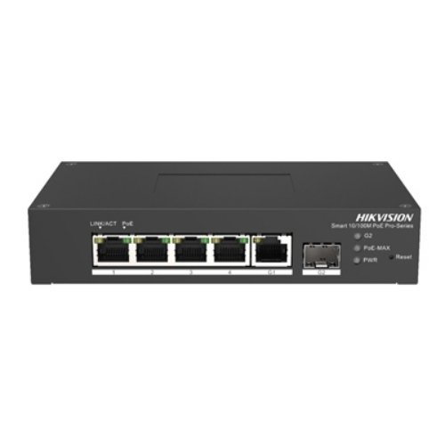 SWITCH 4P 10/100M PoE -1P Gigabit RJ45+1P Gigabit SFP uplink HIKVISION DS-3T1306P-SI/HS Smart Managed L2-802.3af/at
