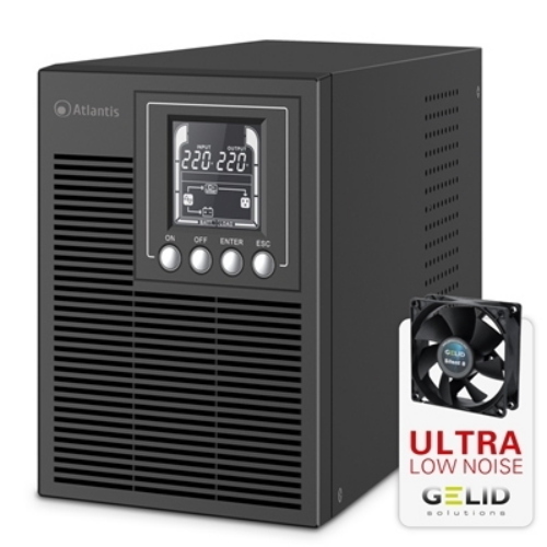 UPS ATLANTIS A03-OP1002XLN 1000VA/700W doppia conv.,Ultra Low Noise,Smart Batt.Manag.Interfaccia USB/EPO/RS232 -2 Bat Fino:31/07