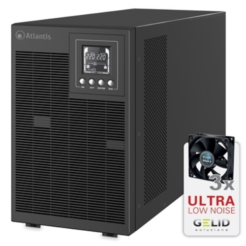 UPS ATLANTIS A03-OP3002XLN 3000VA/2100W doppia conv.,Ultra Low Noise,Smart Batt.Manag.Interfaccia USB/EPO/RS232 -6 Ba Fino:31/07