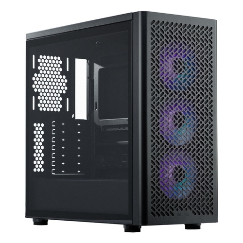 CABINET ATX MIDI TOWER COOLER MASTER E502-KGNN-SAZ Elite 502 4 FAN ATX 2x3.5 2x2.5 USB3.0 4x120mm-ARGB NoAlim VETRO L Fino:18/09