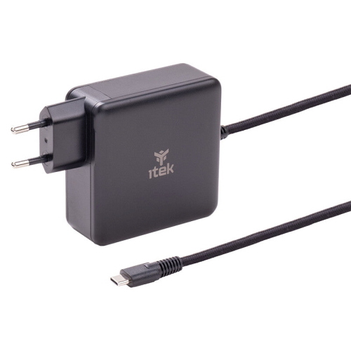 ITEK Alimentatore a muro per Notebook e Dispositivi USB-C- PD - 140W- Tecnologia GaN
