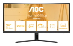 MONITOR AOC LCD CURVED VA 120Hz 34" WIDE CU34B3E 4ms WQHD 3500:1 BLACK REG.ALT. HDMI DP Fino:30/10
