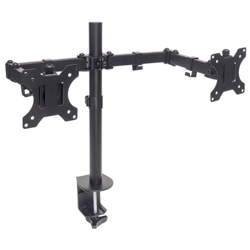 SUPPORTO DA SCRIVANIA PER 2 MONITOR 13-32'' CON MORSETTO