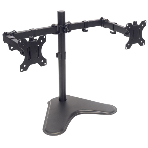 SUPPORTO DA SCRIVANIA PER 2 MONITOR 13-32'' CON BASE E DOPPIO SNODO