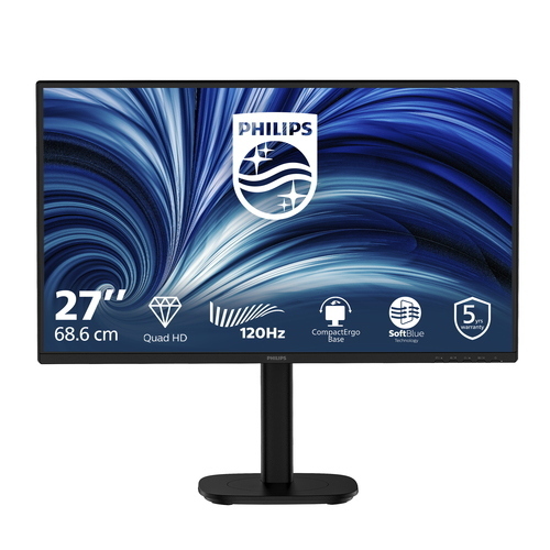 MONITOR PHILIPS LCD IPS LED 120HZ 27" WIDE 27B2N3500/00 4MS SOFTBLUE MM QHD 1500:1 BLACK 2XHDMI DP VESA FINO:30/10